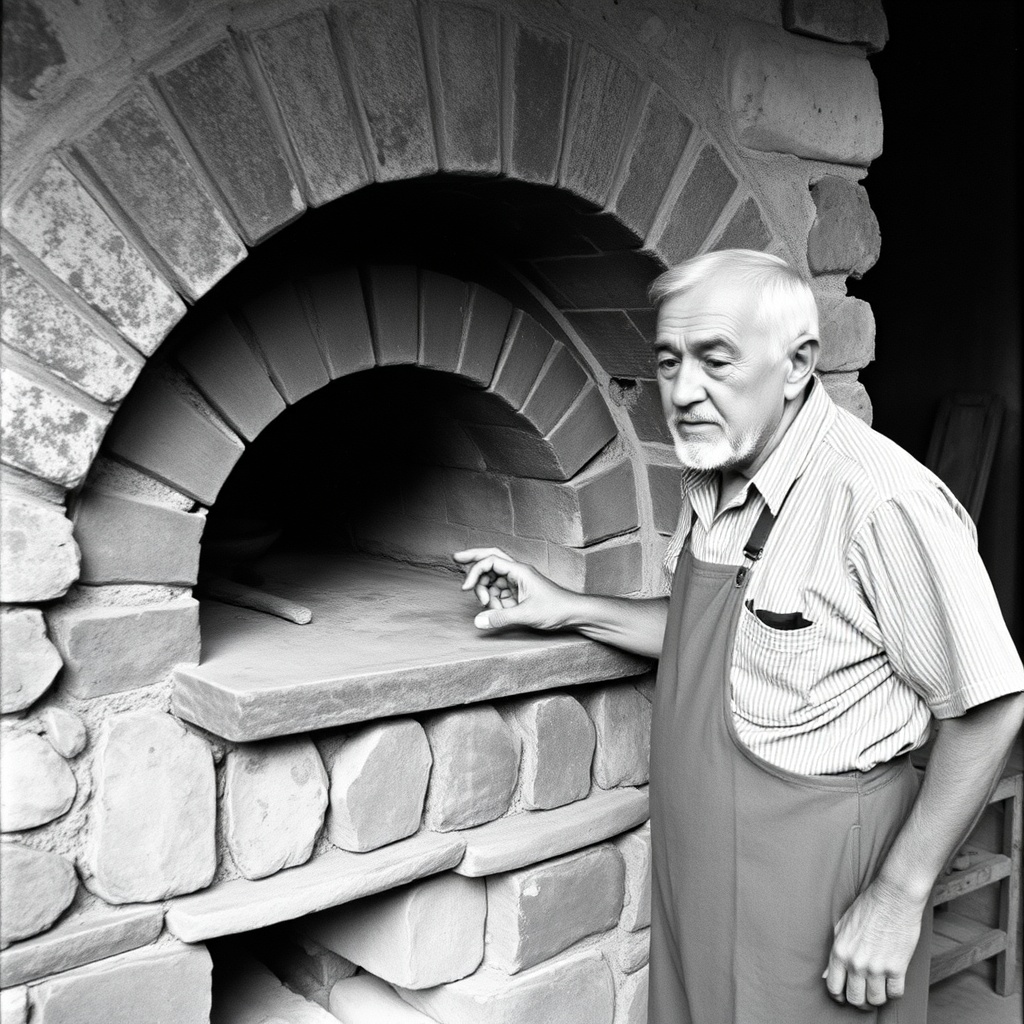 Original wood-fired oven in Naples